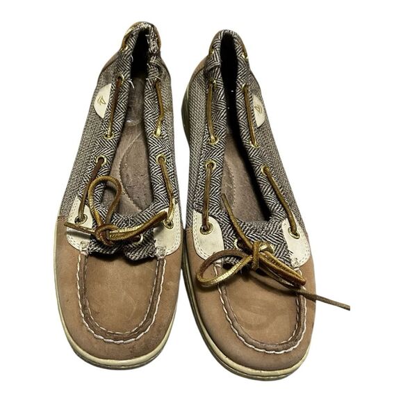 SPERRY TOPSIDER FOR WOMEN: ANGELFISH HERINGBONE BOAT SHOE
Women Linen size 9.5M - Picture 3 of 10